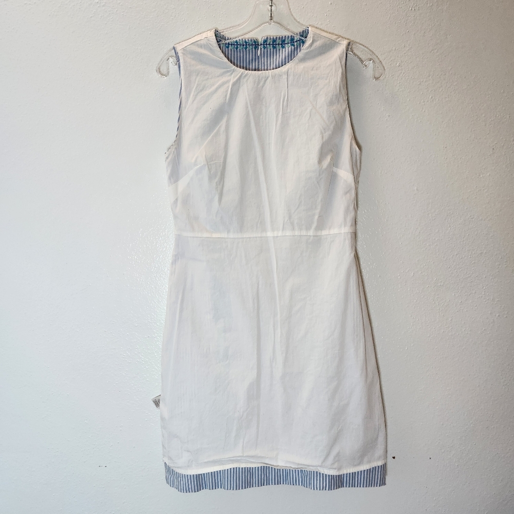 Vineyard Vines Embroidered Stripped Hydrangea Shift Dress Size 4 - Picture 4 of 15